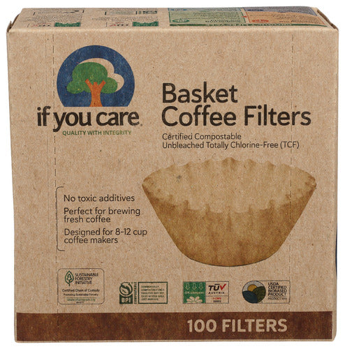 If You Care 8in Basket Coffee Filters, 100 Count
