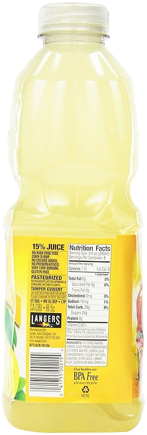 Langers Lemonade Juice, 64 oz