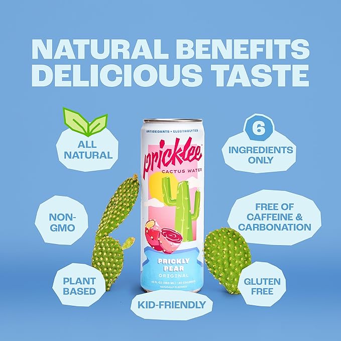 Pricklee Cactus Water Original Prickly Pear, 12 oz