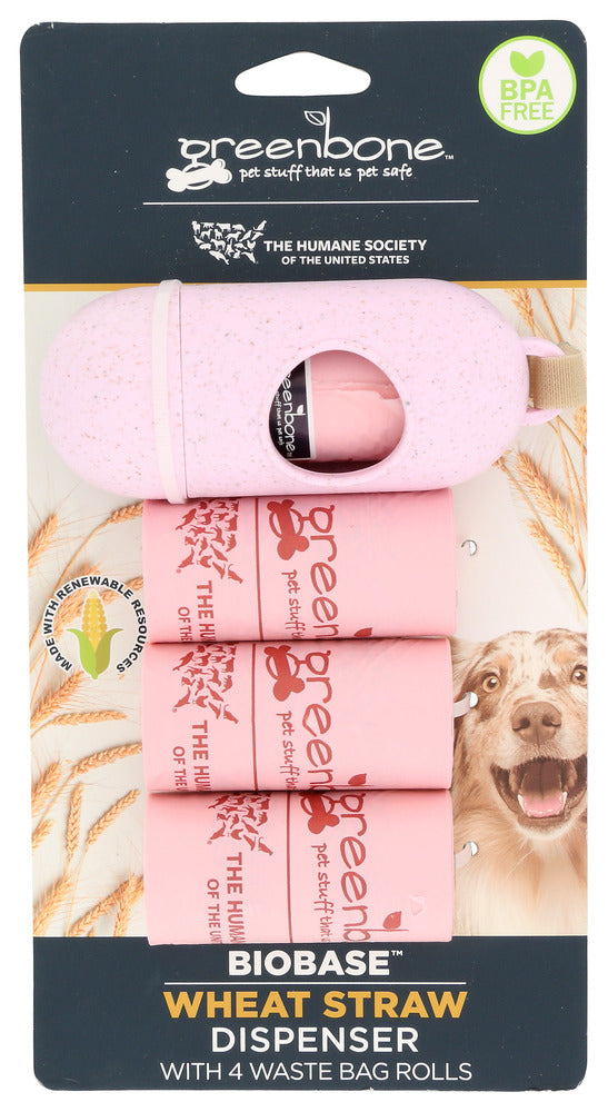 Greenbone Pet Waste Bags w/ Dispenser, 4 Count