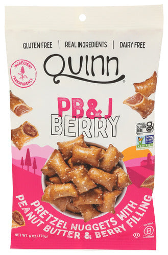 Quinn PB&J Berry Peanut Filled Pretzel Nuggets, 6 oz