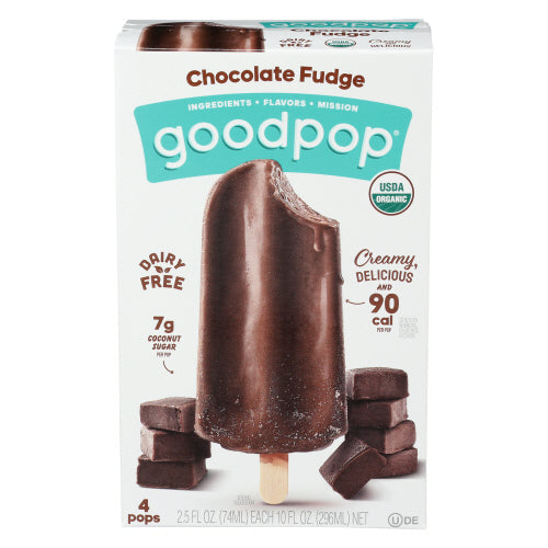 Goodpop Double Chocolate Fudge Popsicles, 4 Count