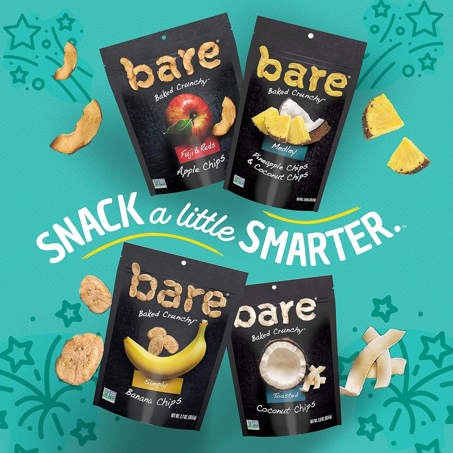 Bare Organic Crunchy Fuji & Reds Apple Chips, 3 oz