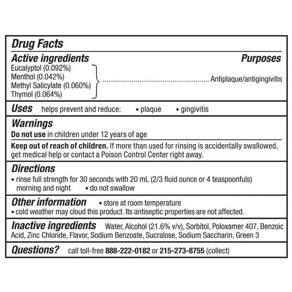 Listerine UltraClean Coolmint Mouthwash, 1.5 Liter, 2 Count