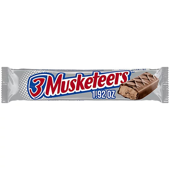 3 Musketeers Full Size Chocolate Candy Bar 1.92 oz