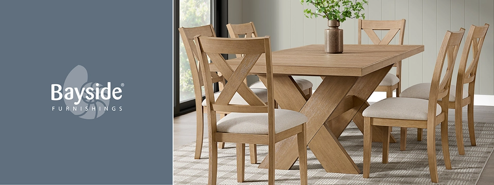 Bayside Furnishings Augusta Dining Table and 6 Chairs*