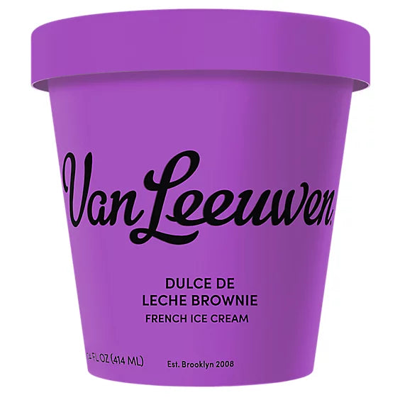 Van Leeuwen Dulce De Leche Brownie French Ice Cream, 14 oz