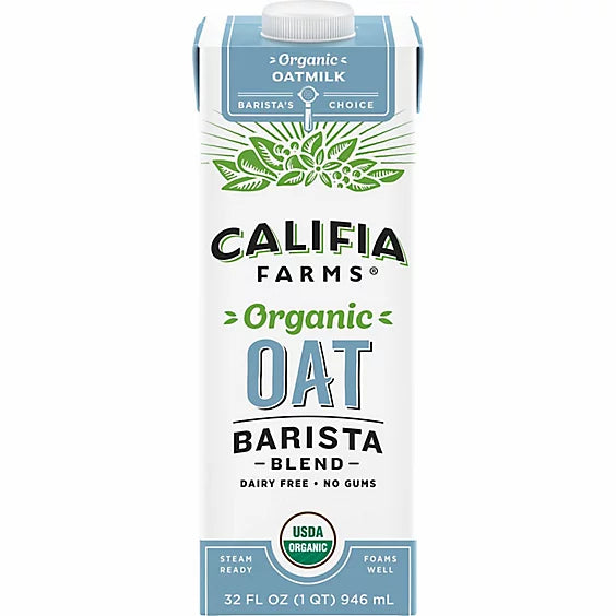 Califia Farms Organic Oat Barista Blend Oat Milk, 32 oz