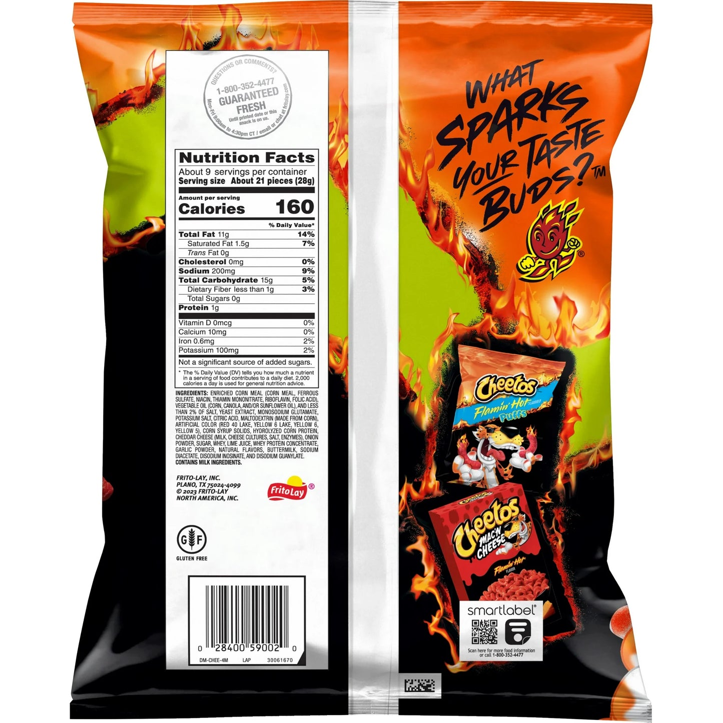 Cheetos Crunchy Flamin' Hot Limon Cheese Flavored Snacks, 8.5 oz