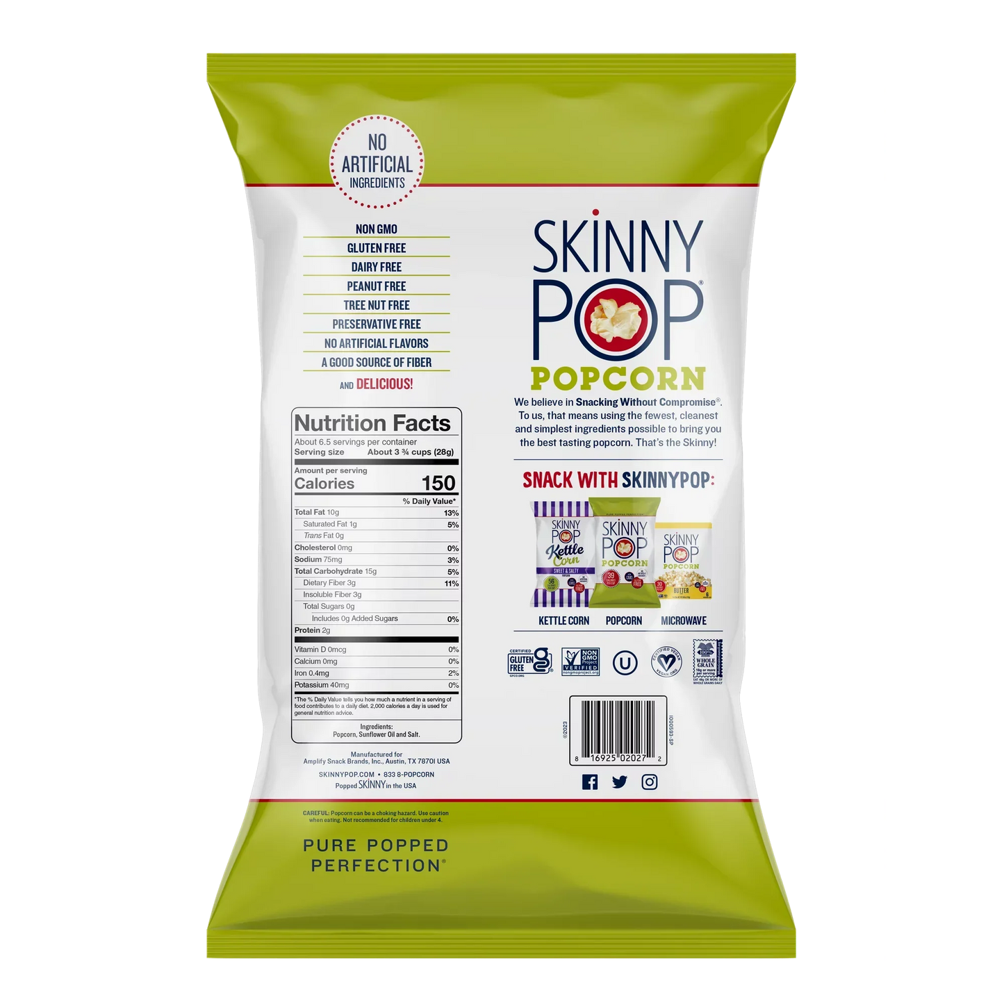 SkinnyPop Original Popcorn, 6.7 oz
