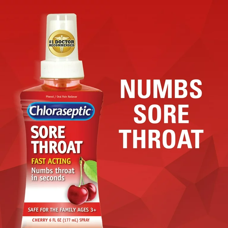 Chloraseptic Sore Throat Spray Cherry Flavor, 6 oz
