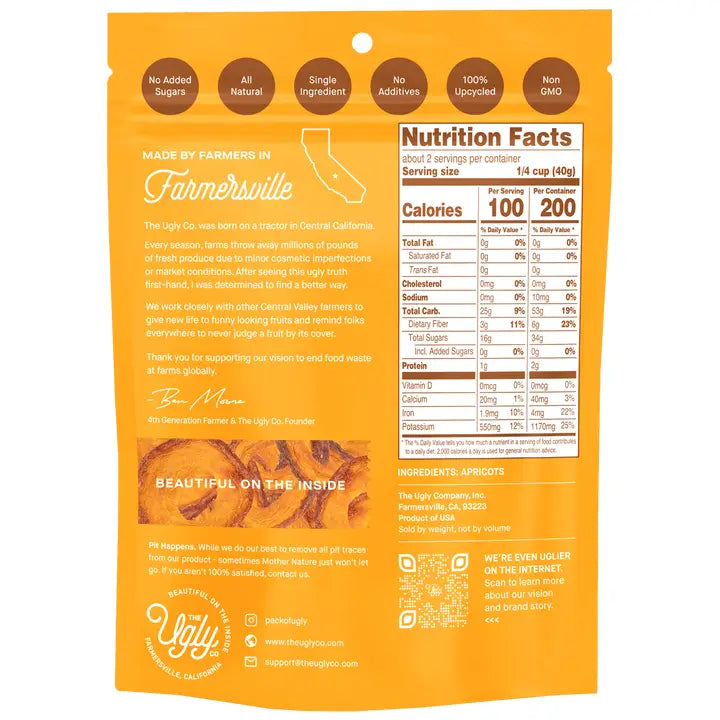 Hello I'm Ugly Dried & Sliced Apricots, 3 oz