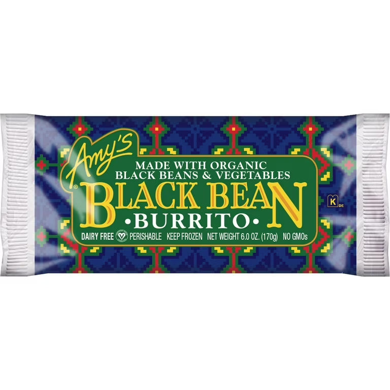 Amy's Organic Dairy-Free Black Bean and Vegetable Burrito, 6 oz