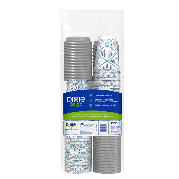 Dixie To Go 12 oz Insulated Cup & Lid, 100-count
