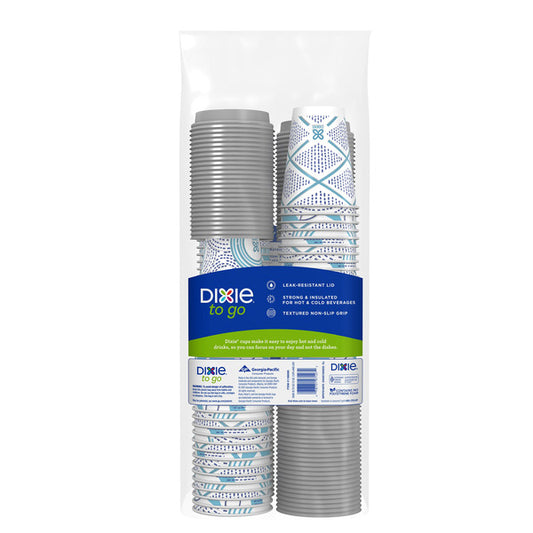 Dixie To Go 12 oz Insulated Cup & Lid, 100-count