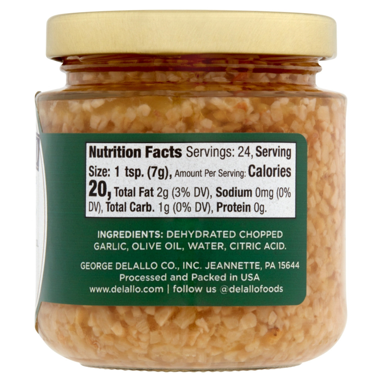 Delallo Chopped Garlic in Oil, 6 oz