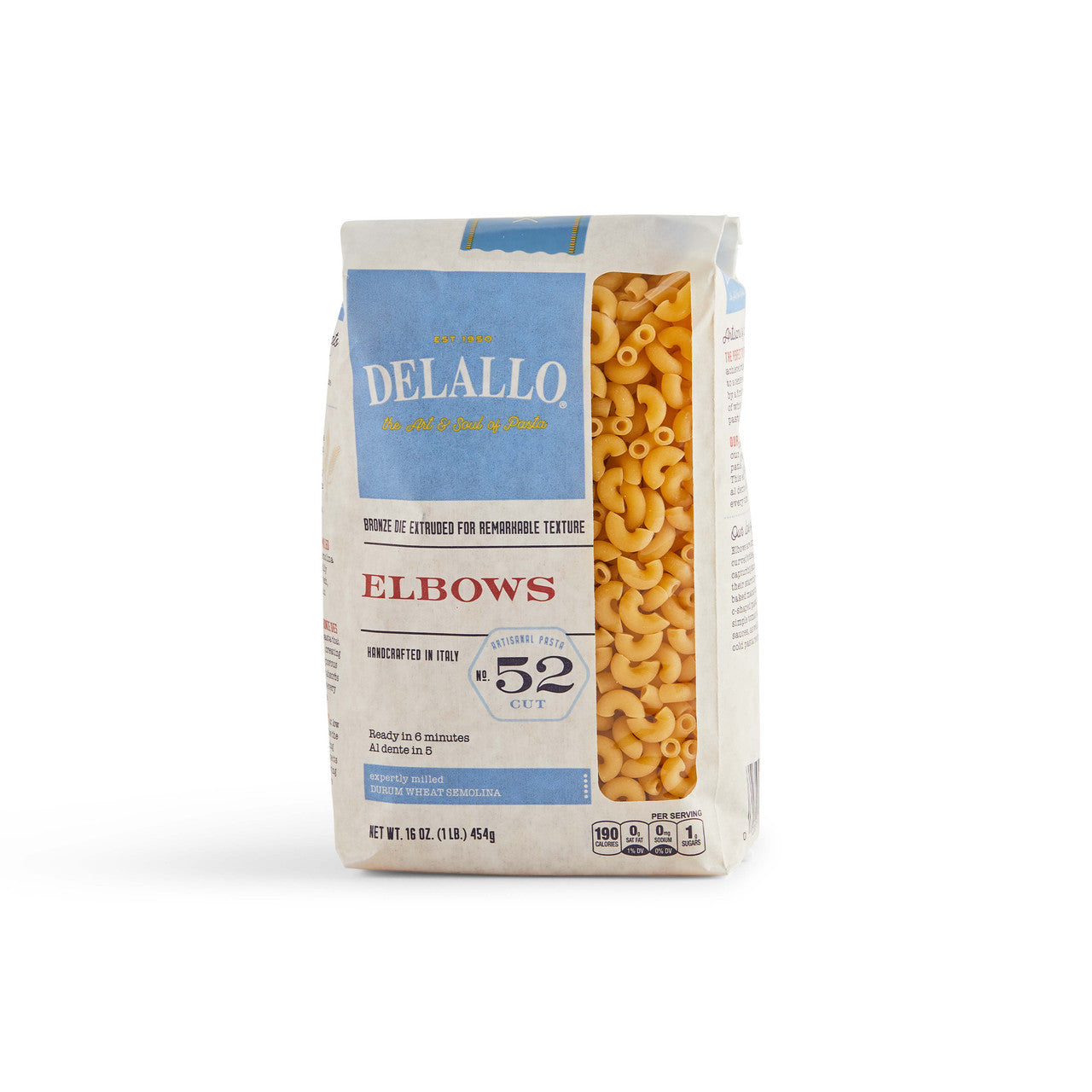 Delallo Elbow Macaroni, 16 oz