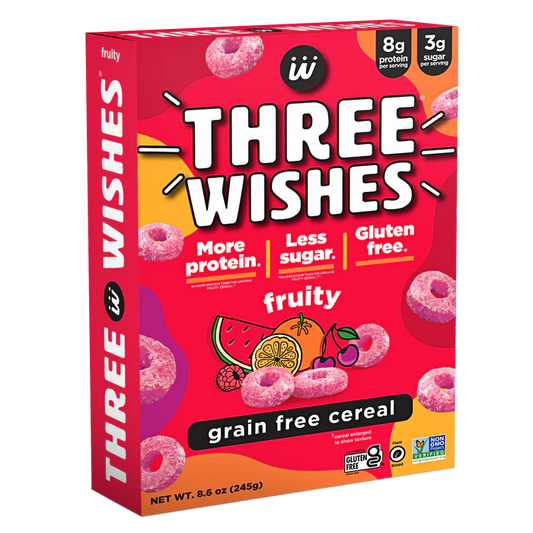 Three Wishes Cereal Fruity, 8.6 oz