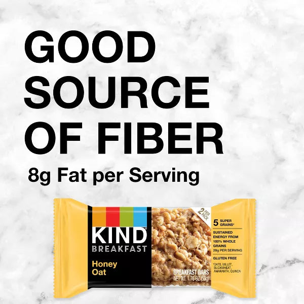 Kind Breakfast Honey Oat Breakfast Bars, 6 Count