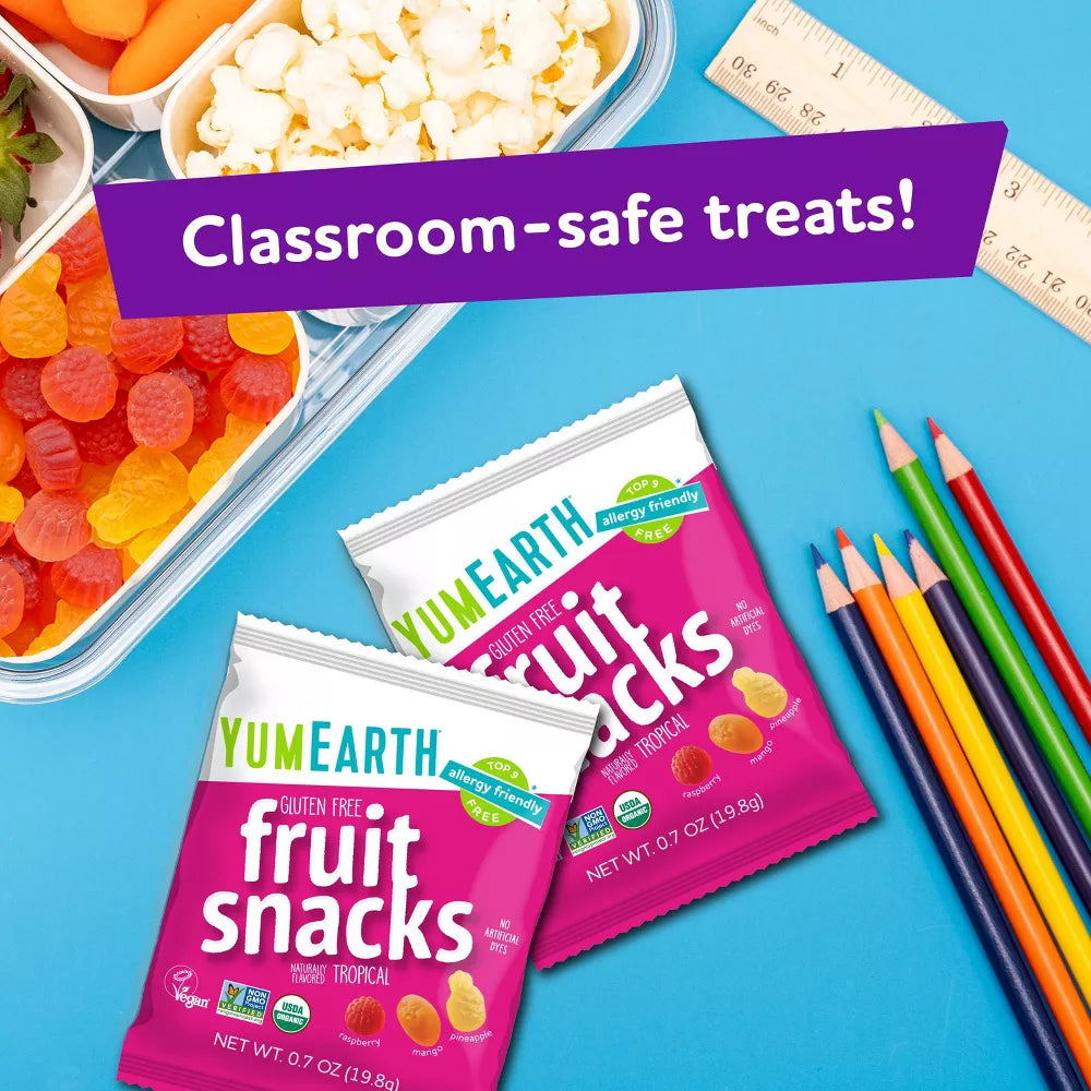 Yum Earth Tropical Fruit Snacks Box 10 ct, 7 oz