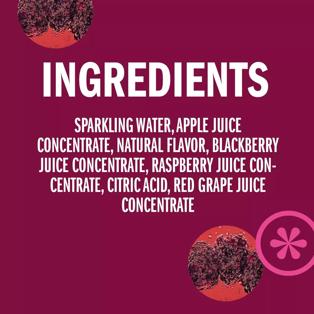 IZZE Sparkling Juice Beverage Sparkling Blackberry, 6 Count