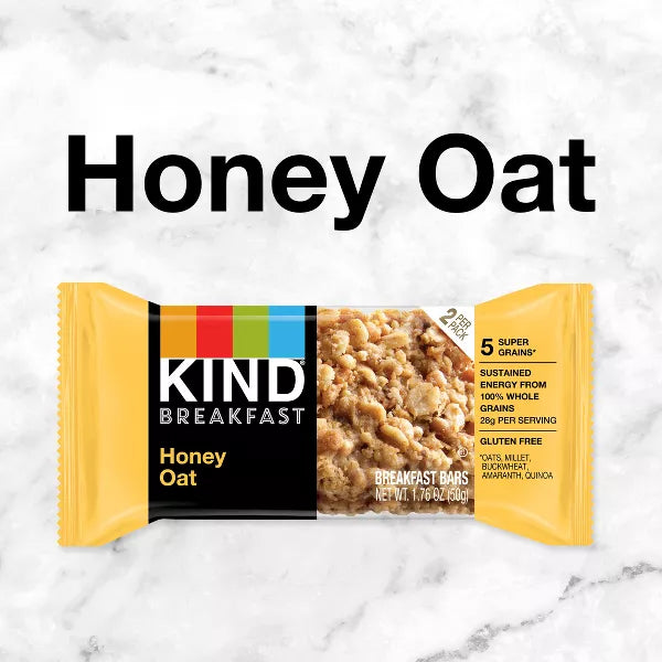 Kind Breakfast Honey Oat Breakfast Bars, 6 Count