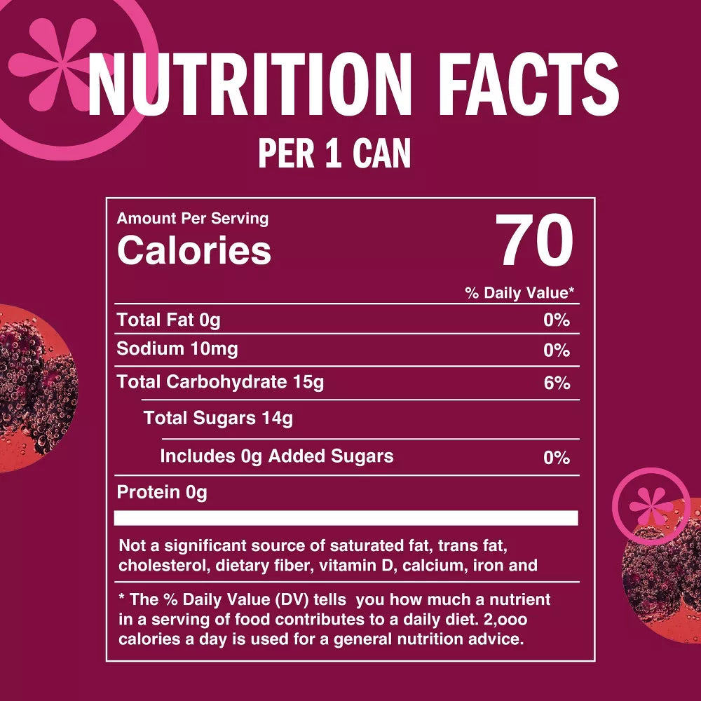 IZZE Sparkling Juice Beverage Sparkling Blackberry, 6 Count