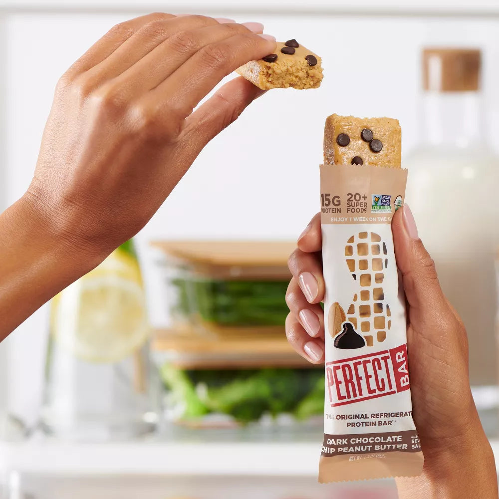 Perfect Bar Dark Chocolate Chip Peanut Butter Protein Bar, 4 Count