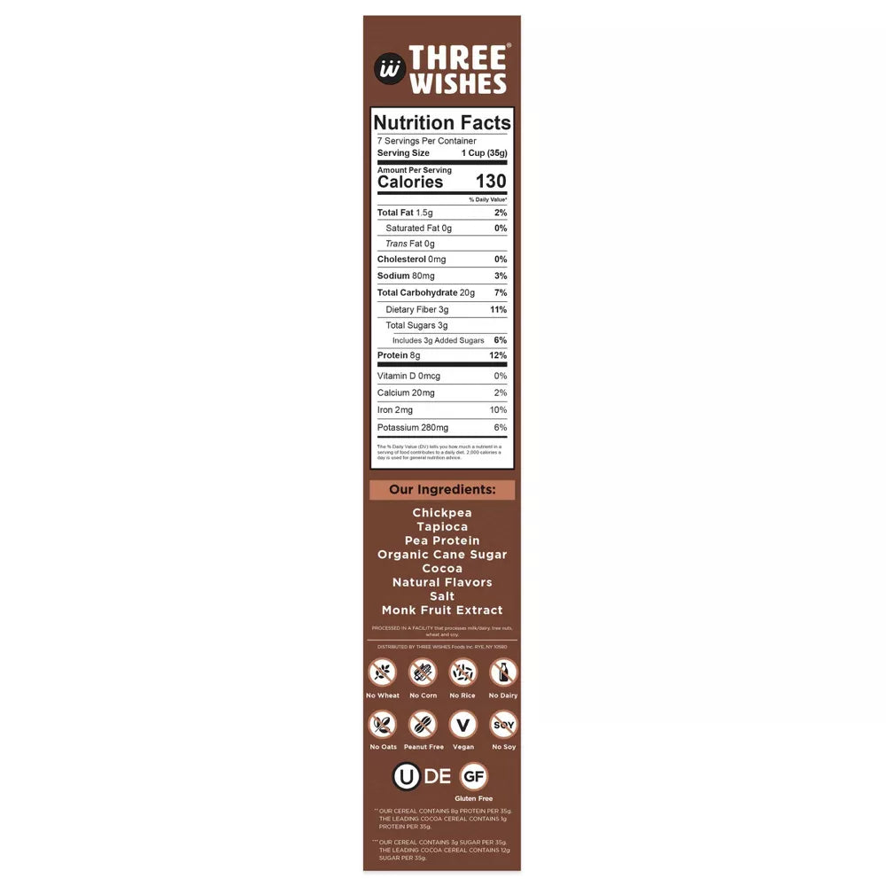Three Wishes Cocoa Cereal, 8.6 oz