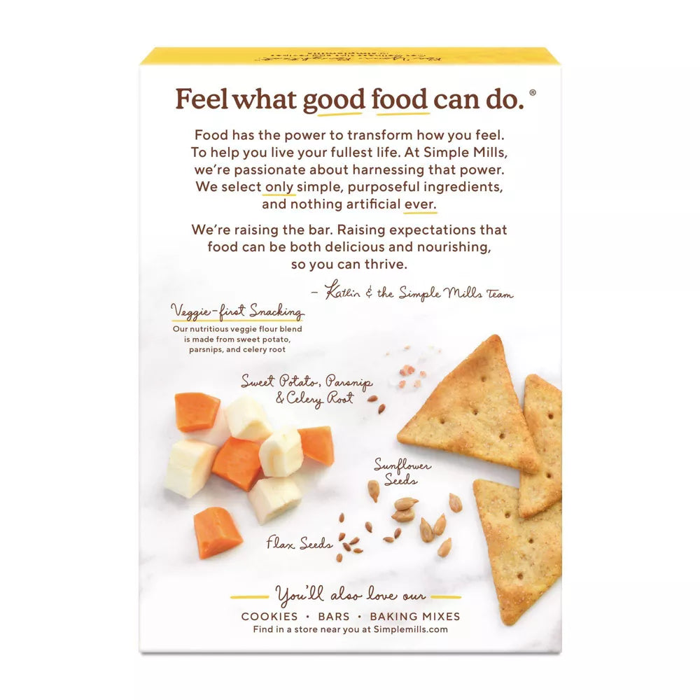 Simple Mills Mediterranean Herb Veggie Flour Pita Crackers, 4.25 oz