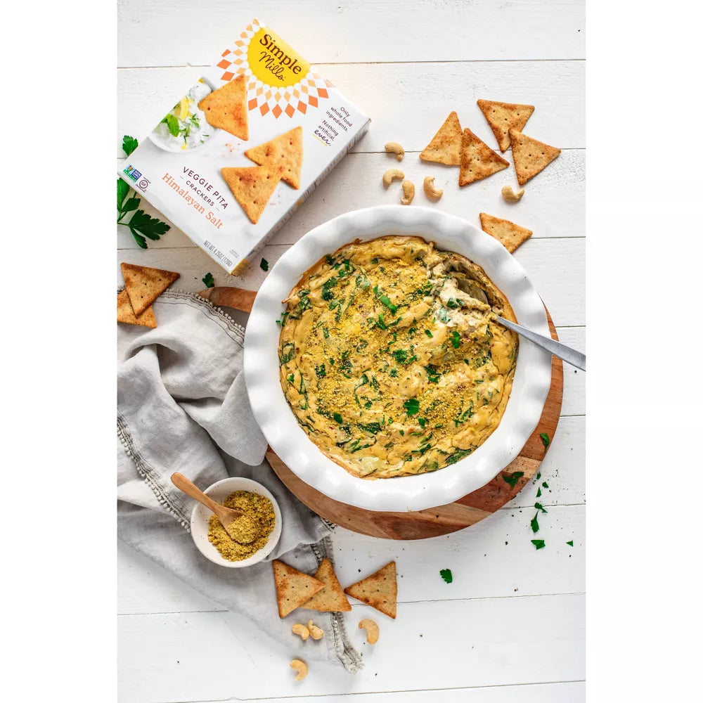 Simple Mills Mediterranean Herb Veggie Flour Pita Crackers, 4.25 oz