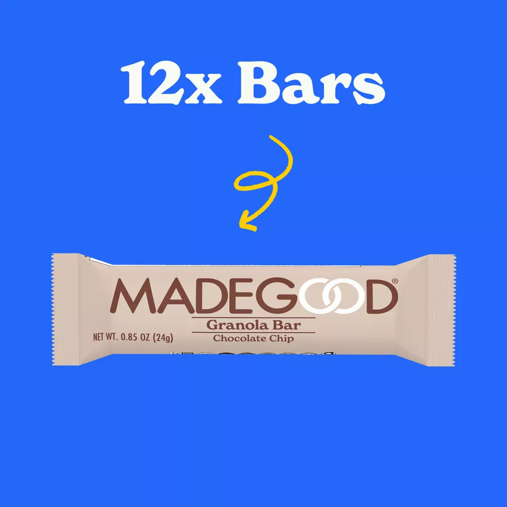MadeGood Chocolate Chip Granola Bars, 10.2 oz