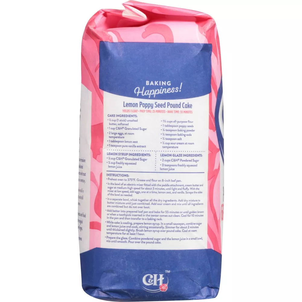 C&H Premium Pure Cane Granulated Sugar, 64 oz