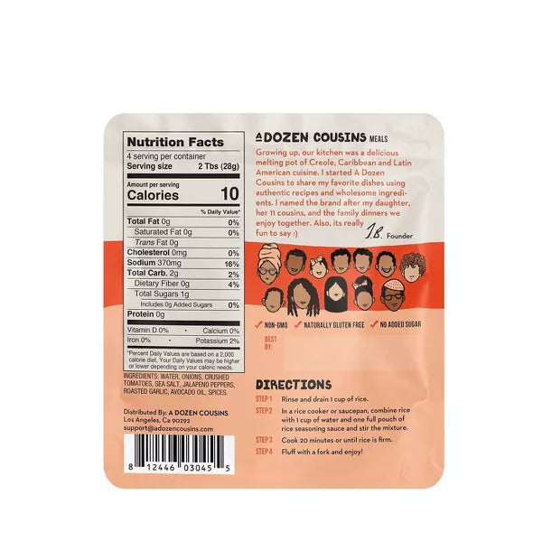 A Dozen Cousins Mexican Red Rice Seasoning Sauce, 4 oz