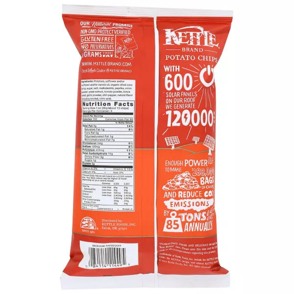 Kettle Backyard BBQ Kettle Potato Chips, 5 oz