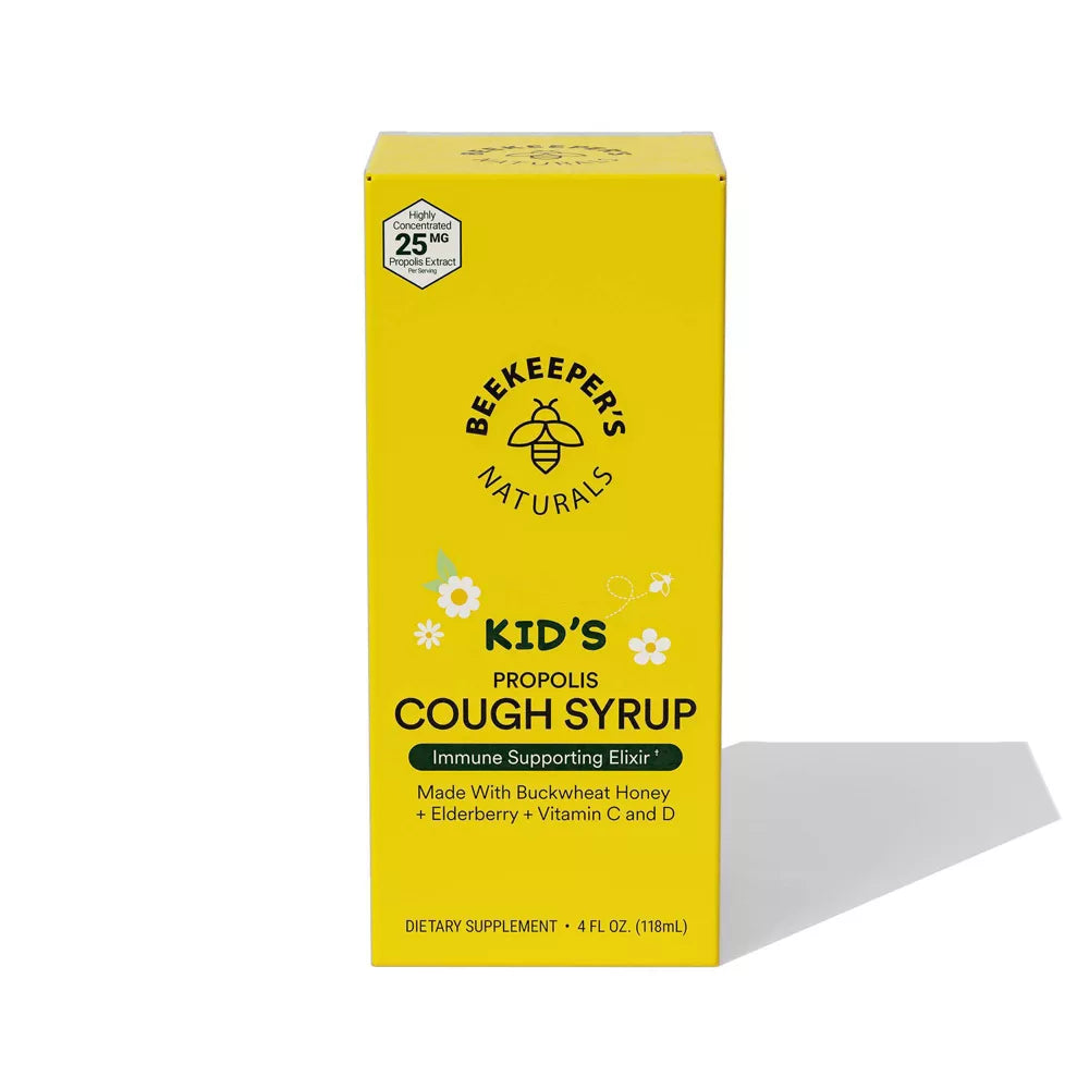 Beekeepers Naturals Kids' Daytime Propolis Cough Syrup, 4 oz