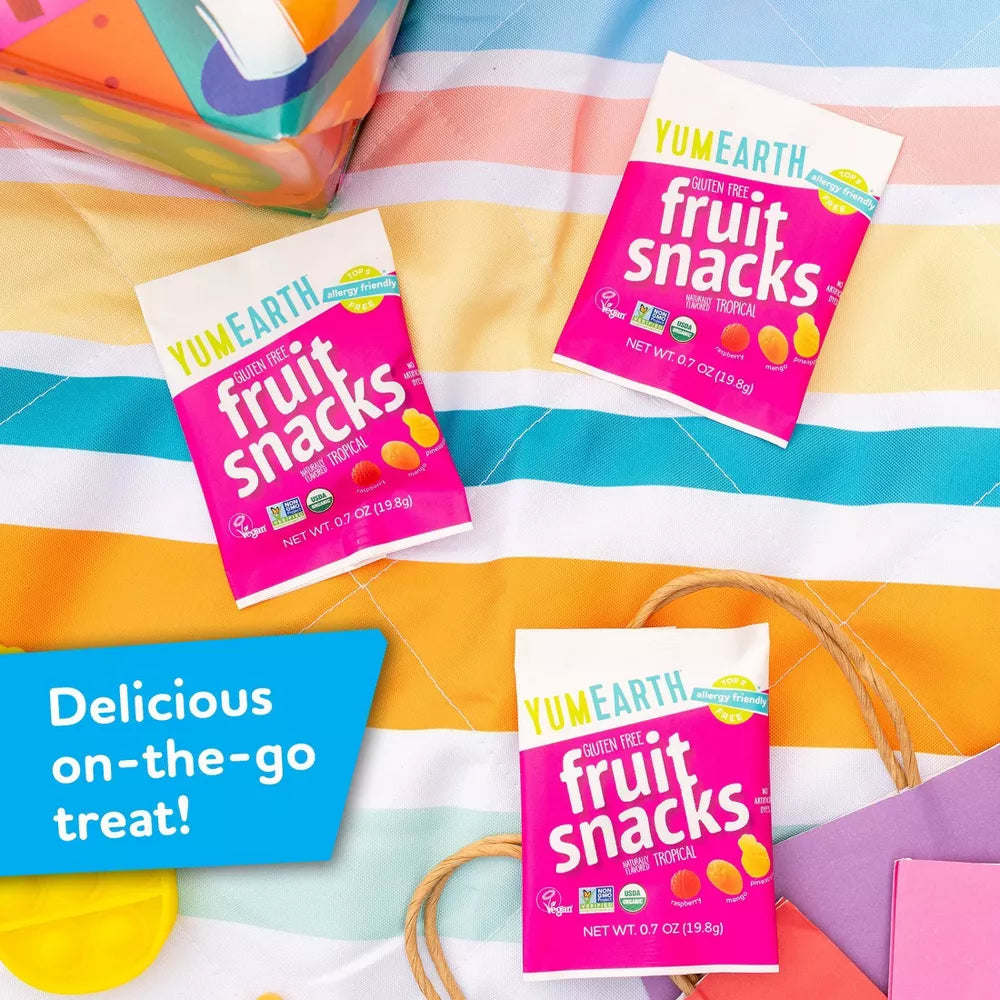 Yum Earth Tropical Fruit Snacks Box 10 ct, 7 oz