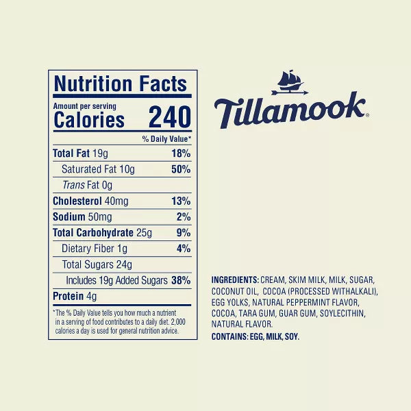Tillamook Mint Chocolate Chip Ice Cream, 48 oz