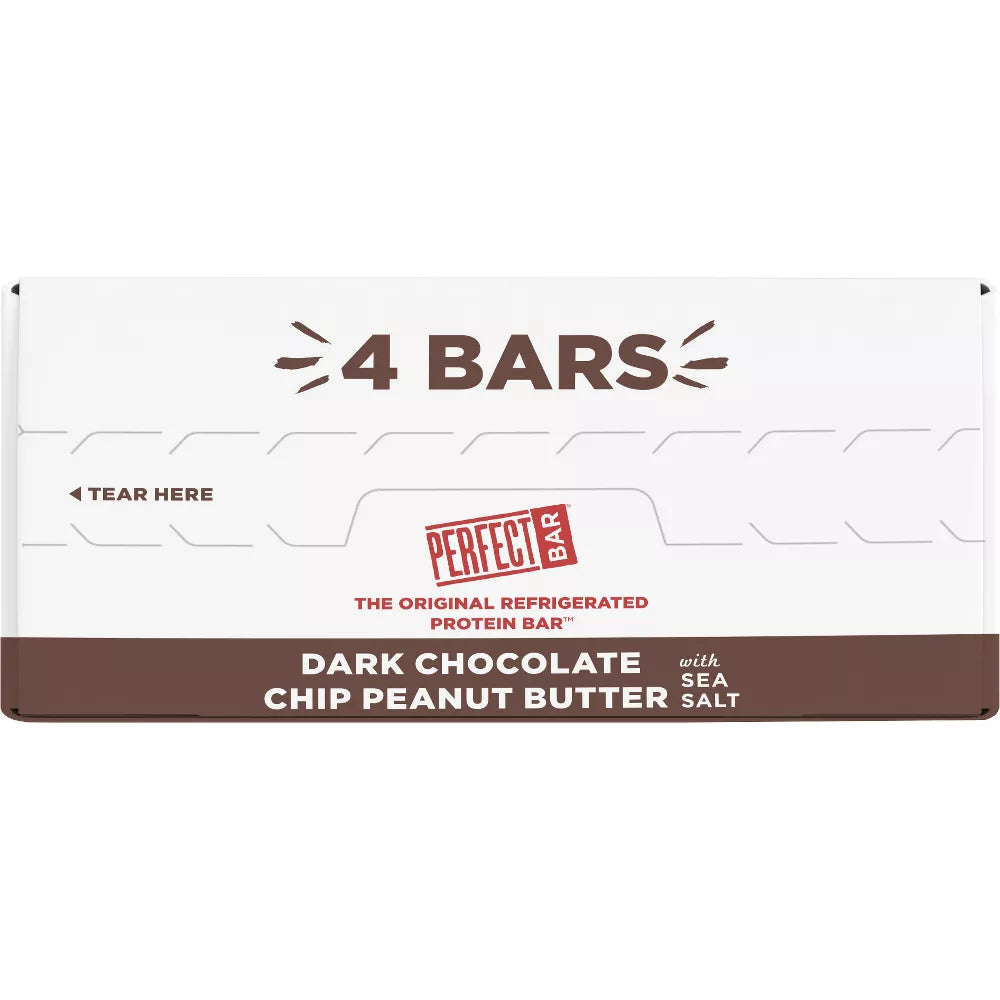 Perfect Bar Dark Chocolate Chip Peanut Butter Protein Bar, 4 Count