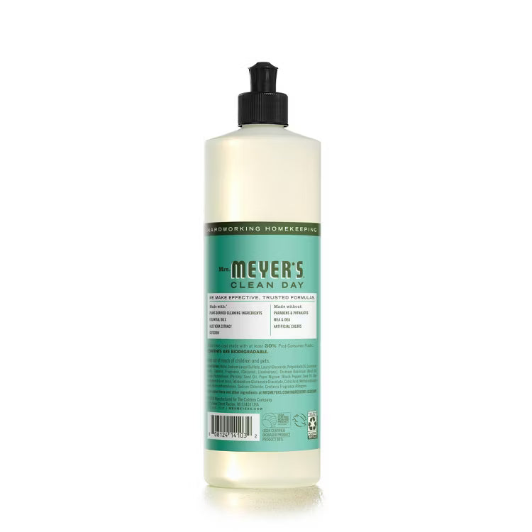Mrs. Meyer's Clean Day Basil Scent Liquid Dish Soap, 16 oz