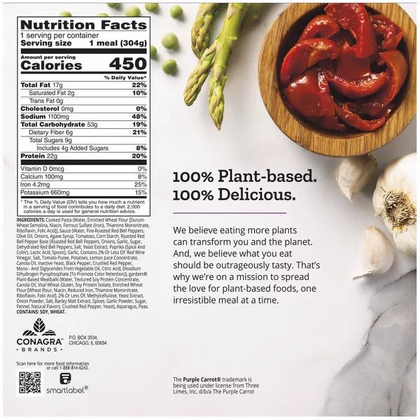 Purple Carrot Plant Based Meatball Marinara Bowl, 10.75 oz