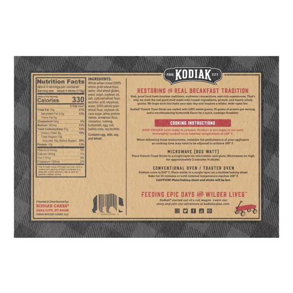 Kodiak Protein-Packed Frozen Buttermilk French Toast Sticks, 14.5 oz