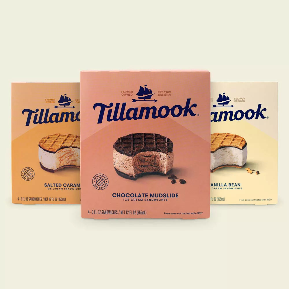 Tillamook Vanilla Bean Ice Cream Sandwich, 4 Count