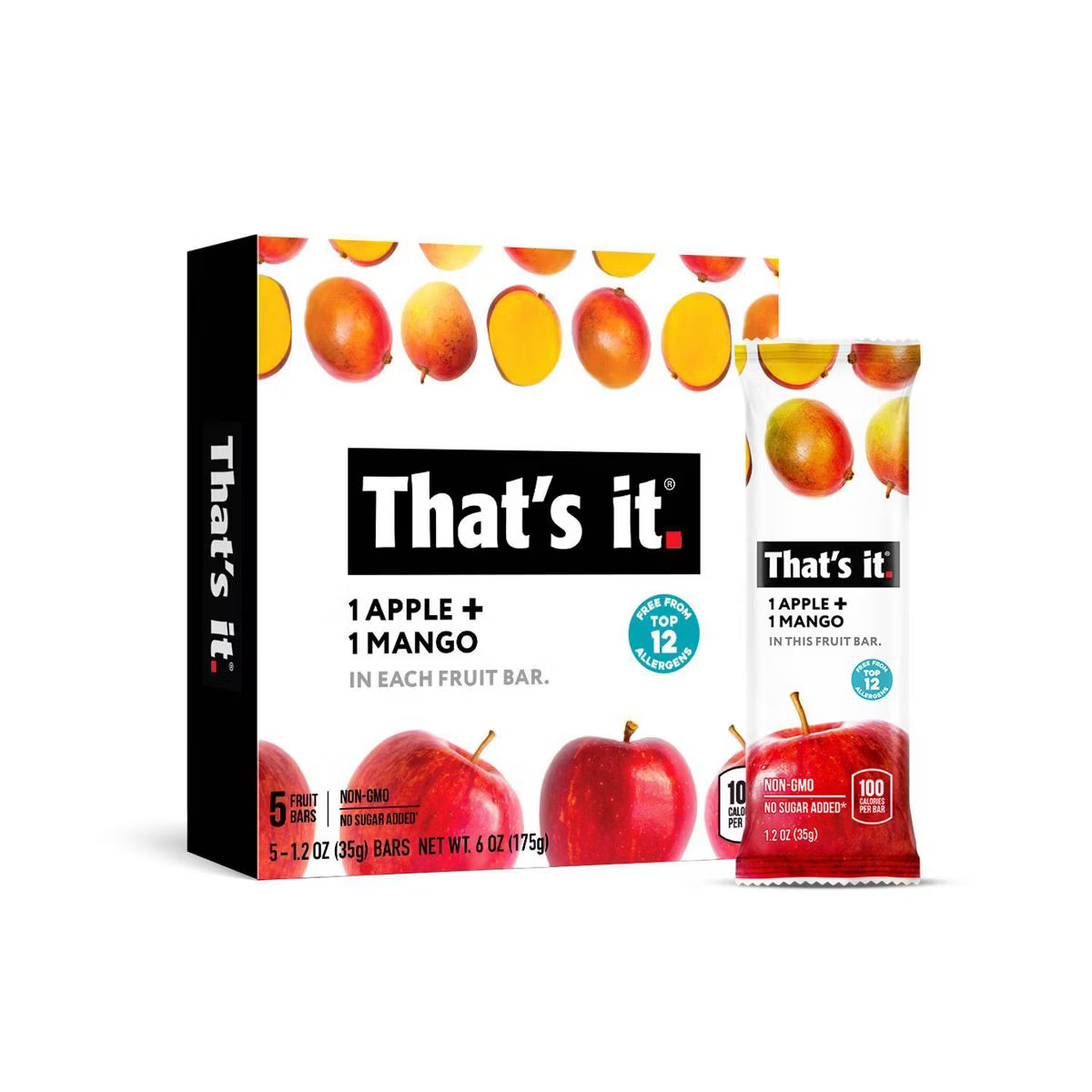 That's it Apple & Mango Fruit Bars, 6 oz
