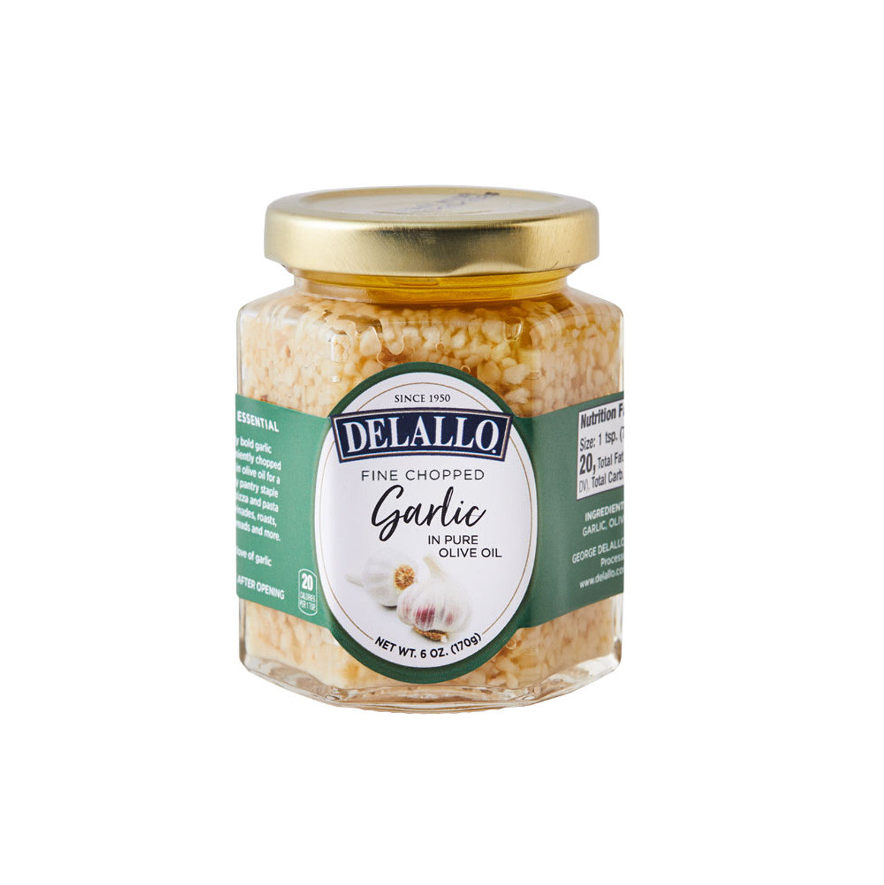 Delallo Chopped Garlic in Oil, 6 oz