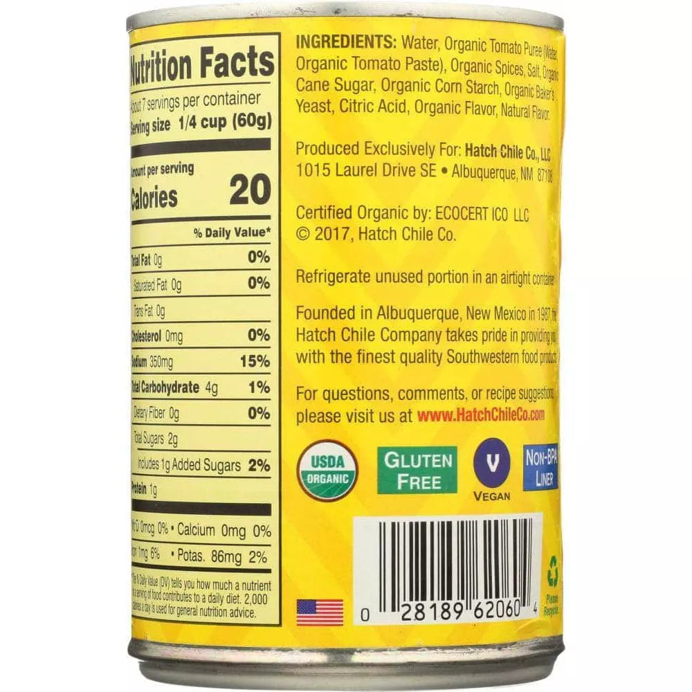 Hatch Organic Red Enchilada Medium Sauce, 15 oz