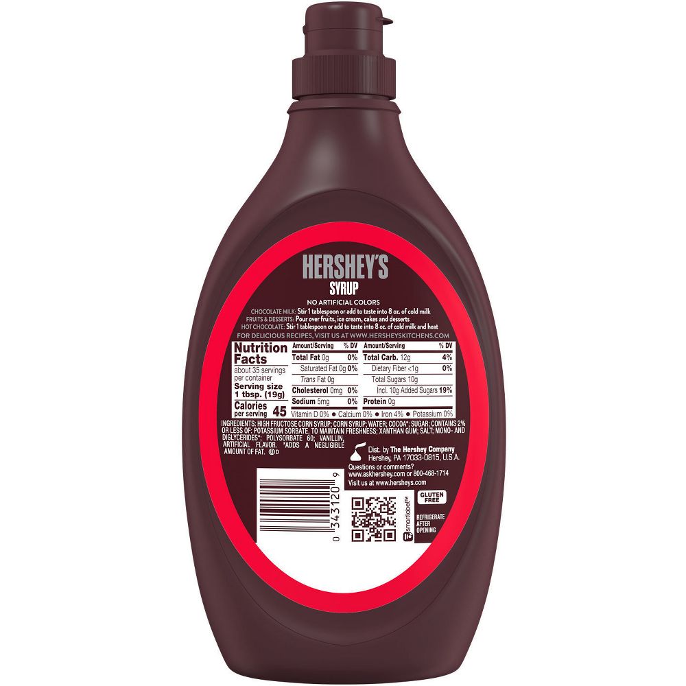 Hershey's Syrup Genuine Chocolate Flavor, 24 oz