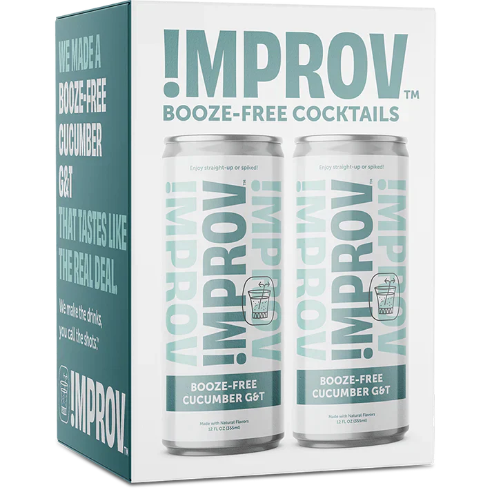 !MPROV Booze-Free Cucumber G&T, 4 Count