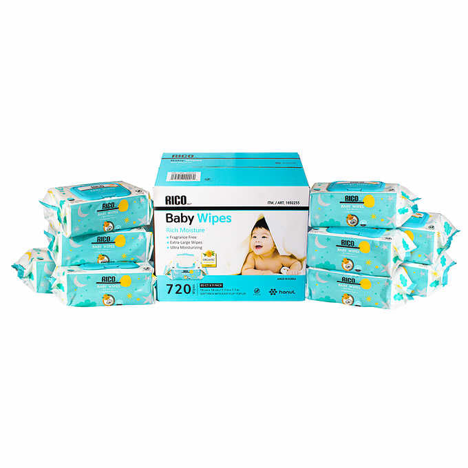 Rico Baby Wipes, 720 Count