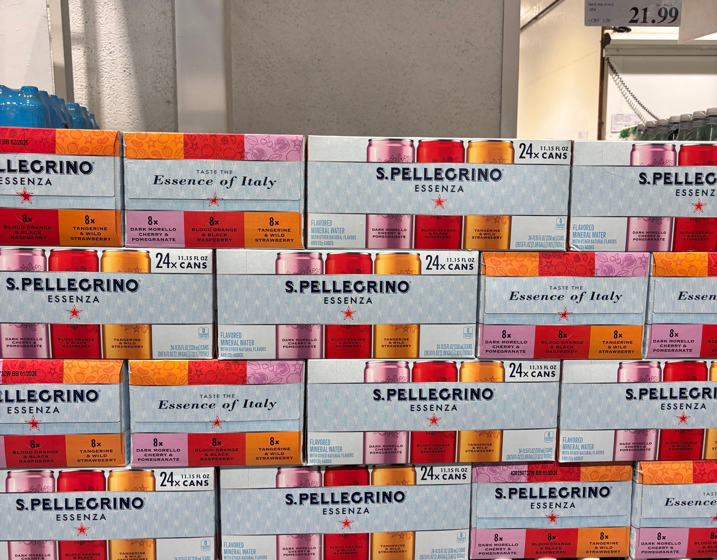 San Pellegrino Essenza Flavored Mineral Water Variety Pack 24 ct, 11.15 fl oz